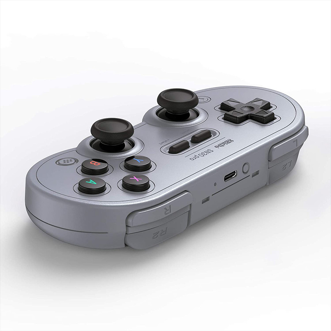 Žaidimų pultelis 8Bitdo Sn30 Pro Bluetooth, Pilkas