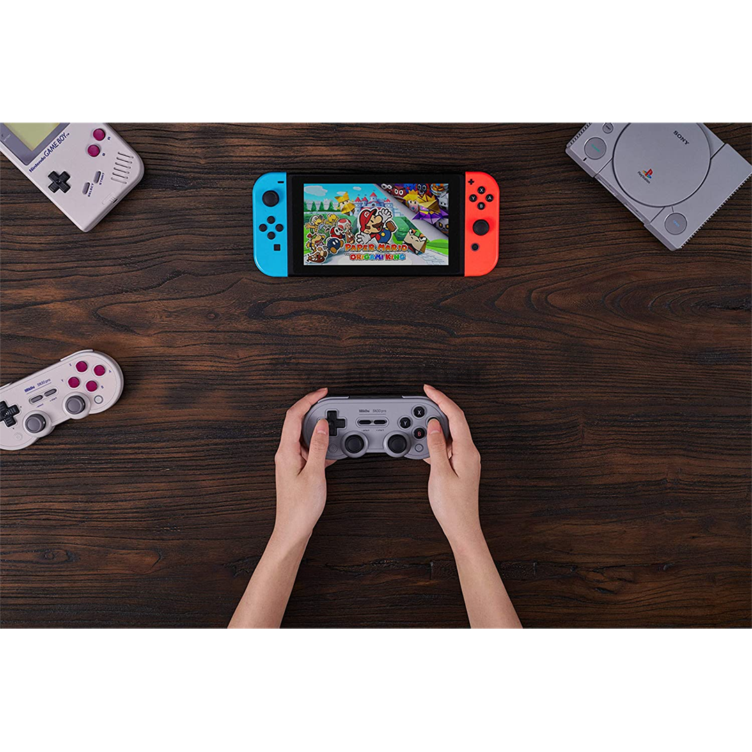 Žaidimų pultelis 8Bitdo Sn30 Pro Bluetooth, Pilkas