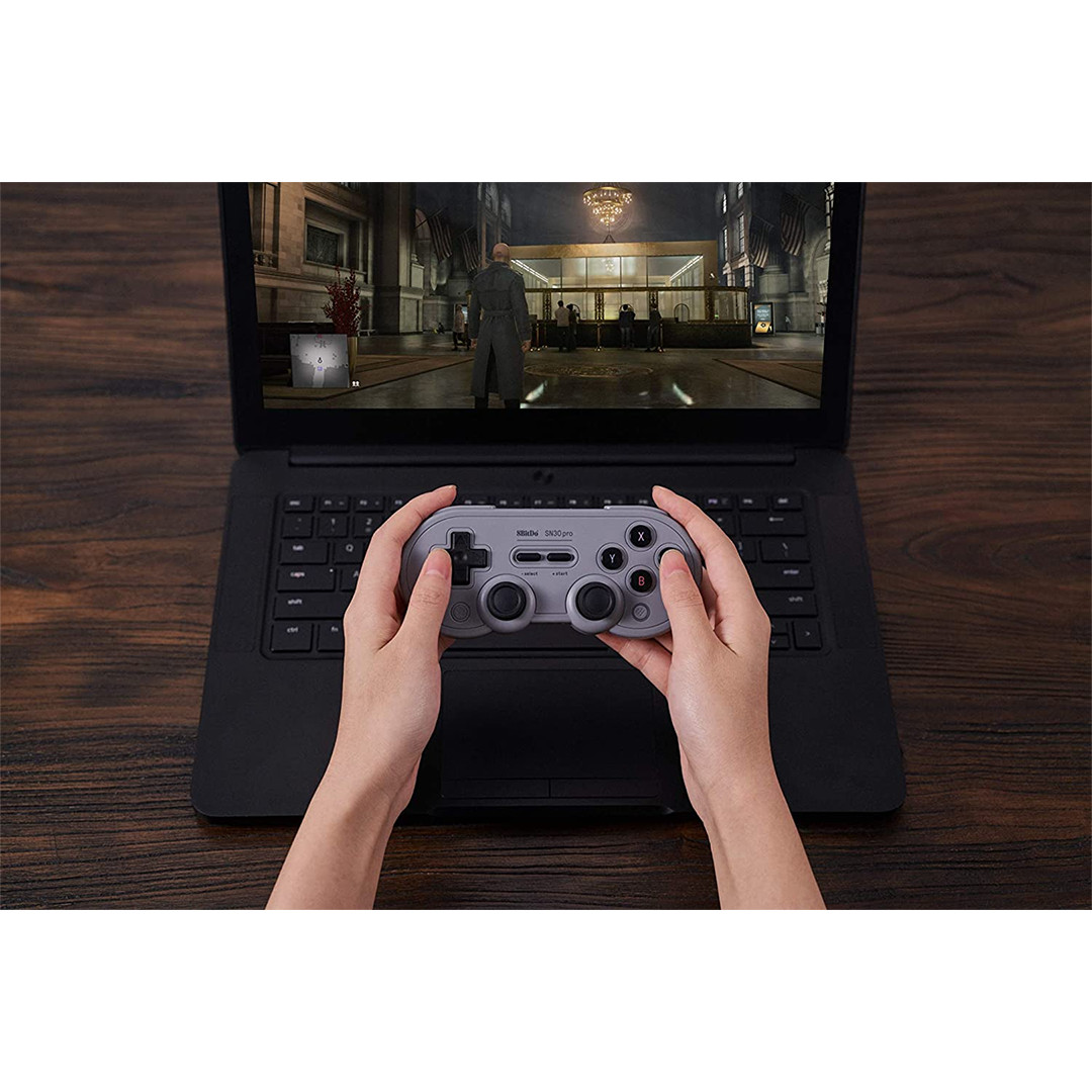 Žaidimų pultelis 8Bitdo Sn30 Pro Bluetooth, Pilkas