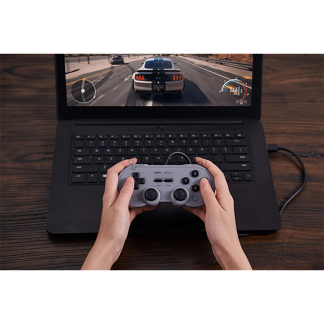 Žaidimų pultelis 8Bitdo Sn30 Pro USB, Pilkas