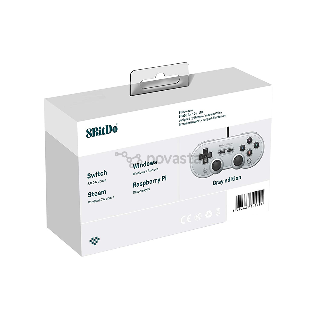 Žaidimų pultelis 8Bitdo Sn30 Pro USB, Pilkas