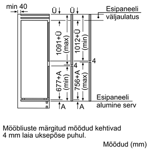 Įmontuojamas šaldytuvas Bosch KIV86VSE0