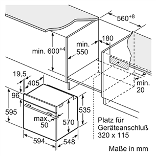 Orkaitė Bosch HBG517CW1S