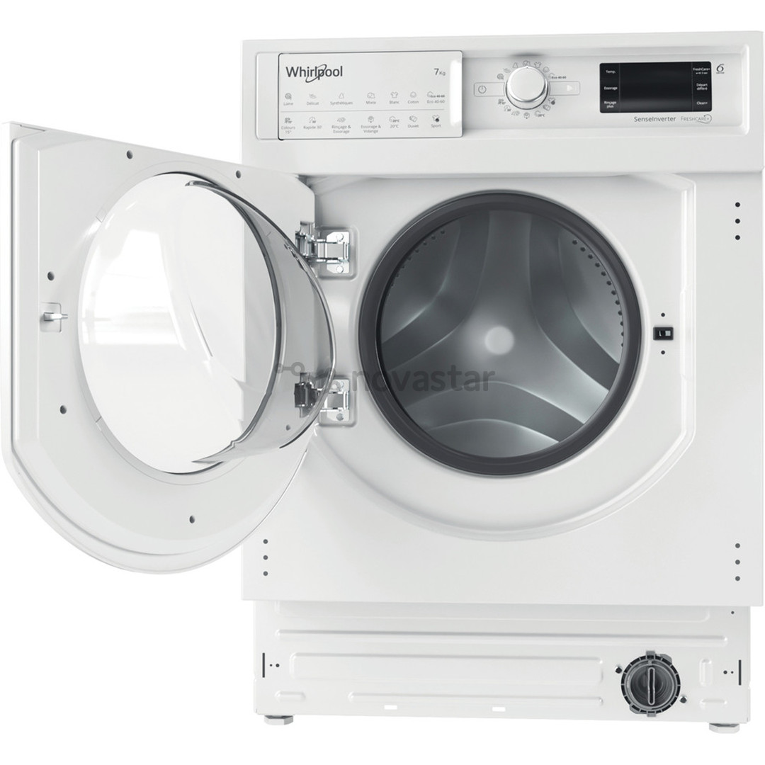 Whirlpool, 7 кг / 5 кг, глубина 55 см, 1400 об/мин - Интегрируемая стирально-сушильная машина