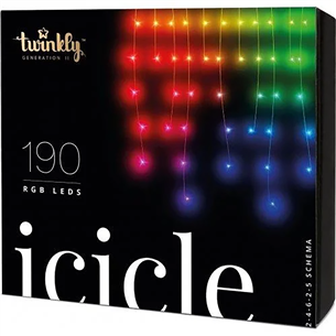Išmanioji kalėdinė girlianda Twinkly Icicle 190 RGB LEDs (Gen II) TWI190STP-TEU
