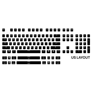 Klaviatūros mygtukai SteelSeries PrismCaps (US), Black 60200
