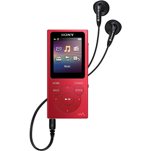 MP3 grotuvas Sony Walkman, 8 GB, Raudonas NWE394LR.CEW