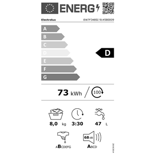 Įmontuojama skalbimo mašina Electrolux EW7F348SI