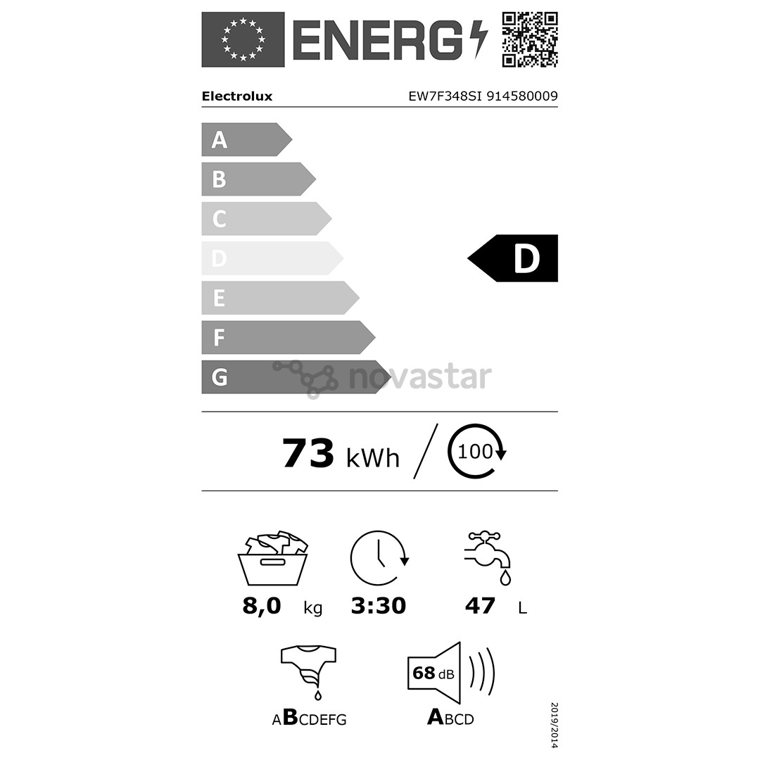 Įmontuojama skalbimo mašina Electrolux EW7F348SI