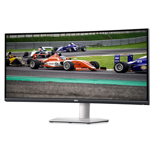 Dell S3422DW, 34", WQHD, LED VA, 100 Гц, изогнутый, серебристый - Монитор