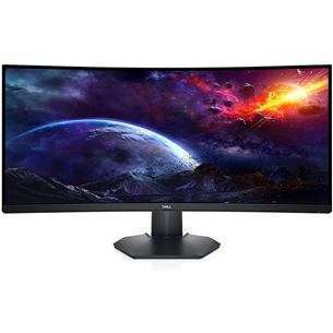 Dell S3422DWG, 34", WQHD, LED VA, 144 Hz, curved, black - Monitor