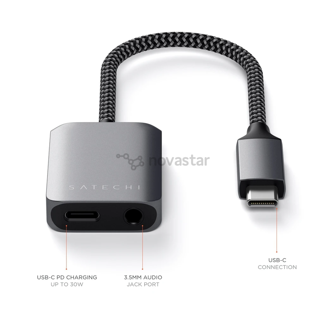 Adapteris Satechi USB-C - 3.5mm/USB-C PD