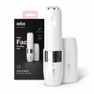 Braun, white/silver - Facial shaver for ladies