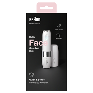Braun, white/silver - Facial shaver for ladies