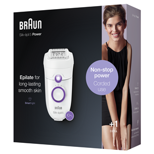 Braun Silk-épil 5, белый/фиолетовый - Эпилятор