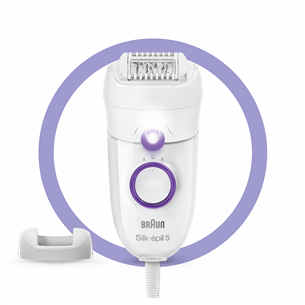 Braun Silk-épil 5, white/purple - Epilator