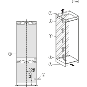 Miele, 244 L, height 177 cm - Built-in Refrigerator