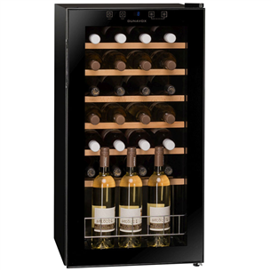 Dunavox, 28 bottles, height 83 cm, black - Wine Cooler