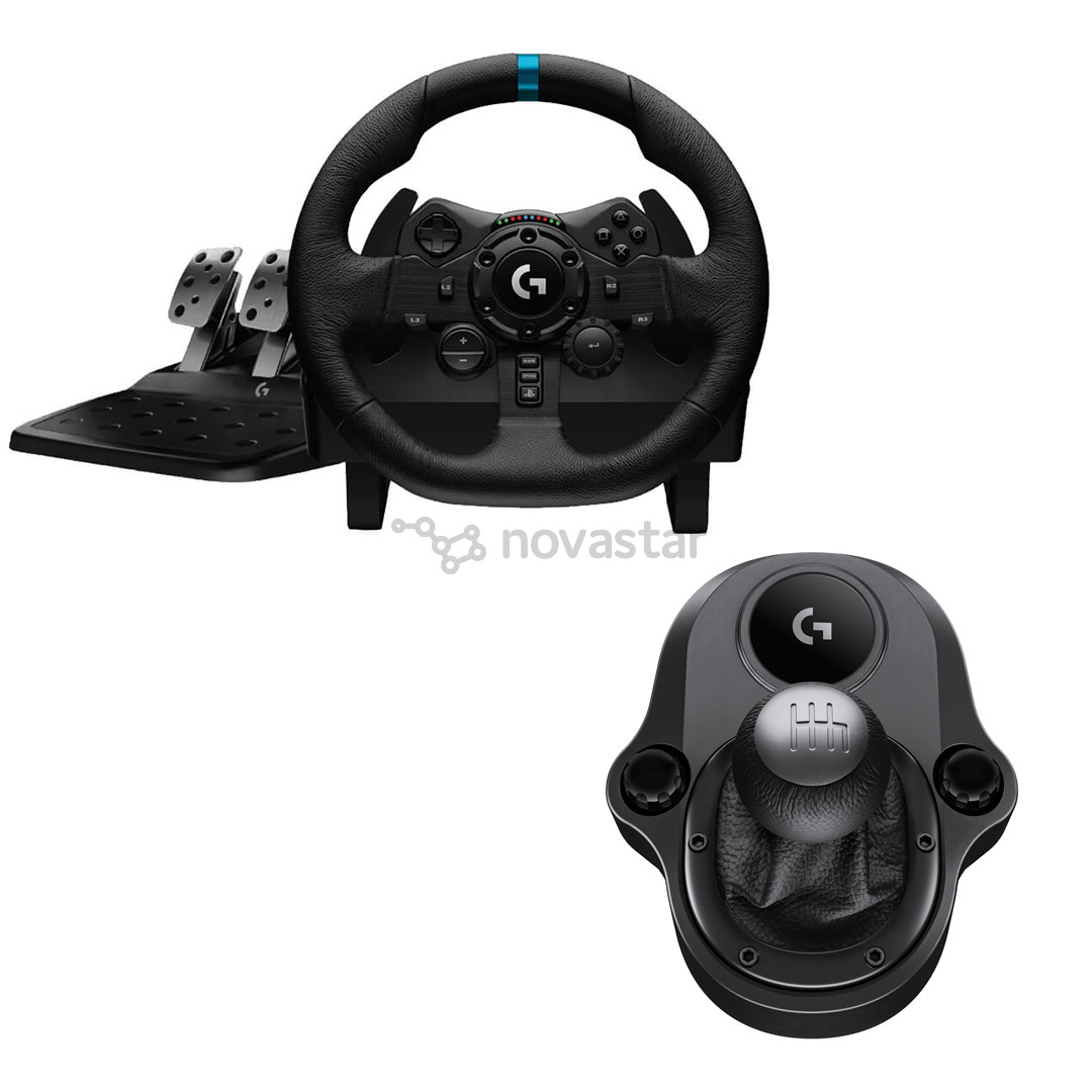 Žaidimų vairas Logitech G923 PC/PS4/PS5 + Driving Force pavarų svirtis