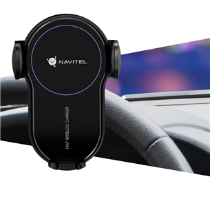 Navitel SH1000 PRO, black - Wireless car charger / phone holder