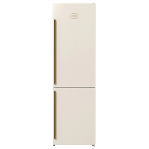 Gorenje, 331 л, высота 200 см, бежевый - Холодильник NRK6202CLI