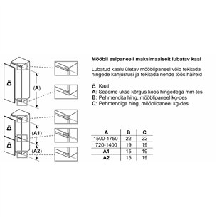 Įmontuojamas šaldytuvas Bosch KIV86VFE1