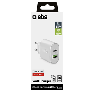 Wall charger USB-C SBS (20 W)