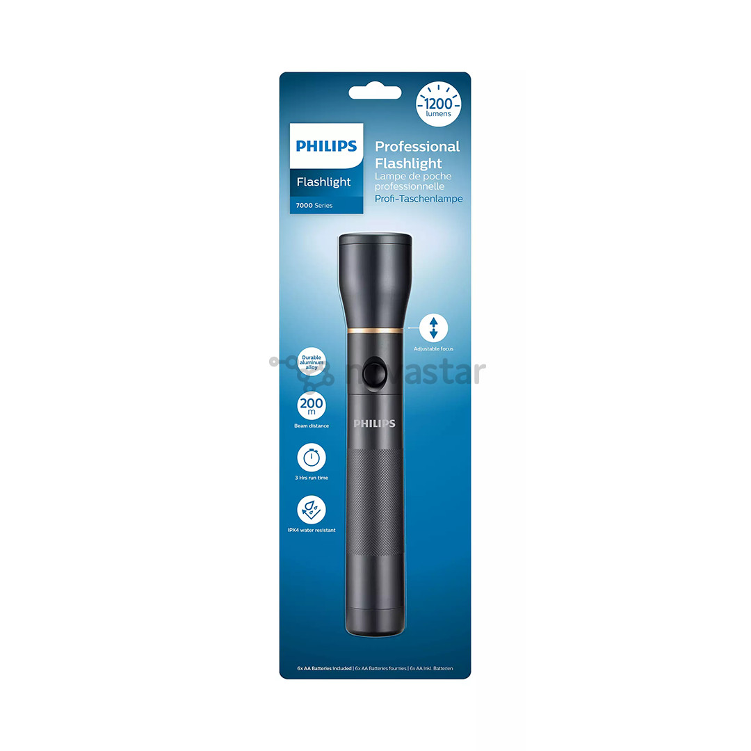 Philips, dark grey - LED flashlight