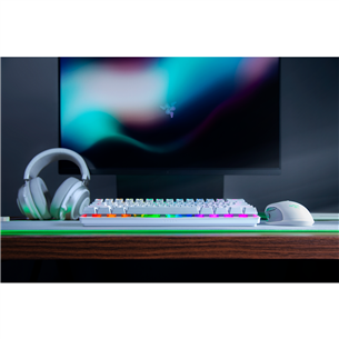 Razer Huntsman Mini Mercury Edition Purple Switch, SWE, белый - Клавиатура