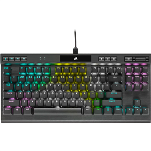 Klaviatūra Corsair K70 TKL RGB CS MX Red, SWE, laidinė