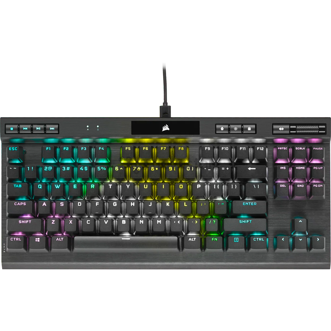 Klaviatūra Corsair K70 TKL RGB CS MX Red, SWE, laidinė