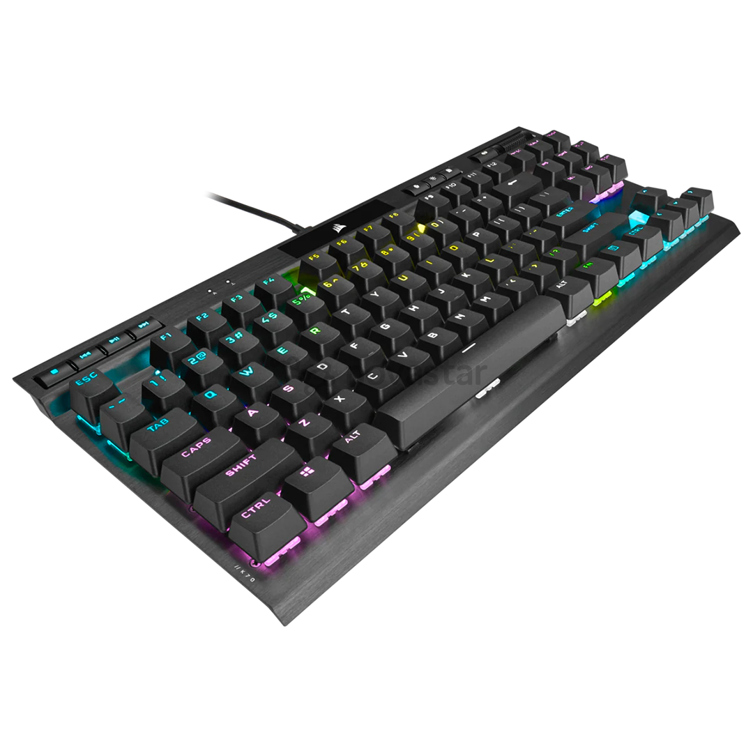 Klaviatūra Corsair K70 TKL RGB CS MX Red, SWE, laidinė