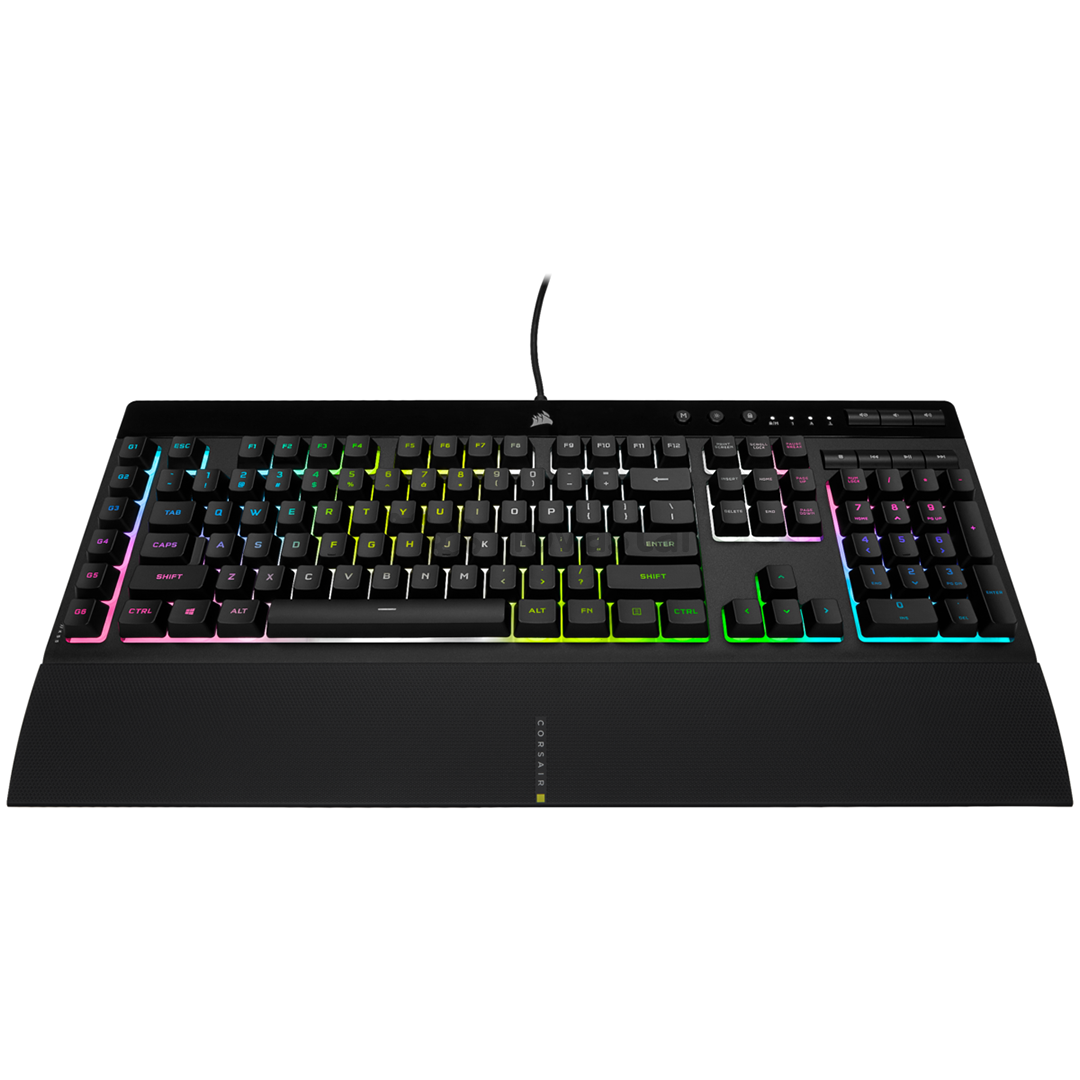 Klaviatūra Corsair K55 PRO XT RGB Rubber Dome, SWE, laidinė