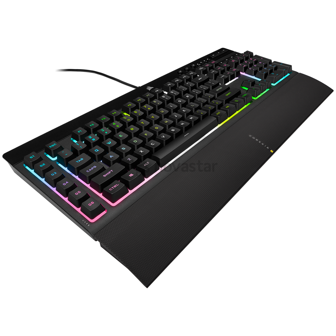 Klaviatūra Corsair K55 PRO XT RGB Rubber Dome, SWE, laidinė
