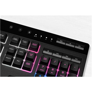 Klaviatūra Corsair K55 PRO XT RGB Rubber Dome, SWE, laidinė