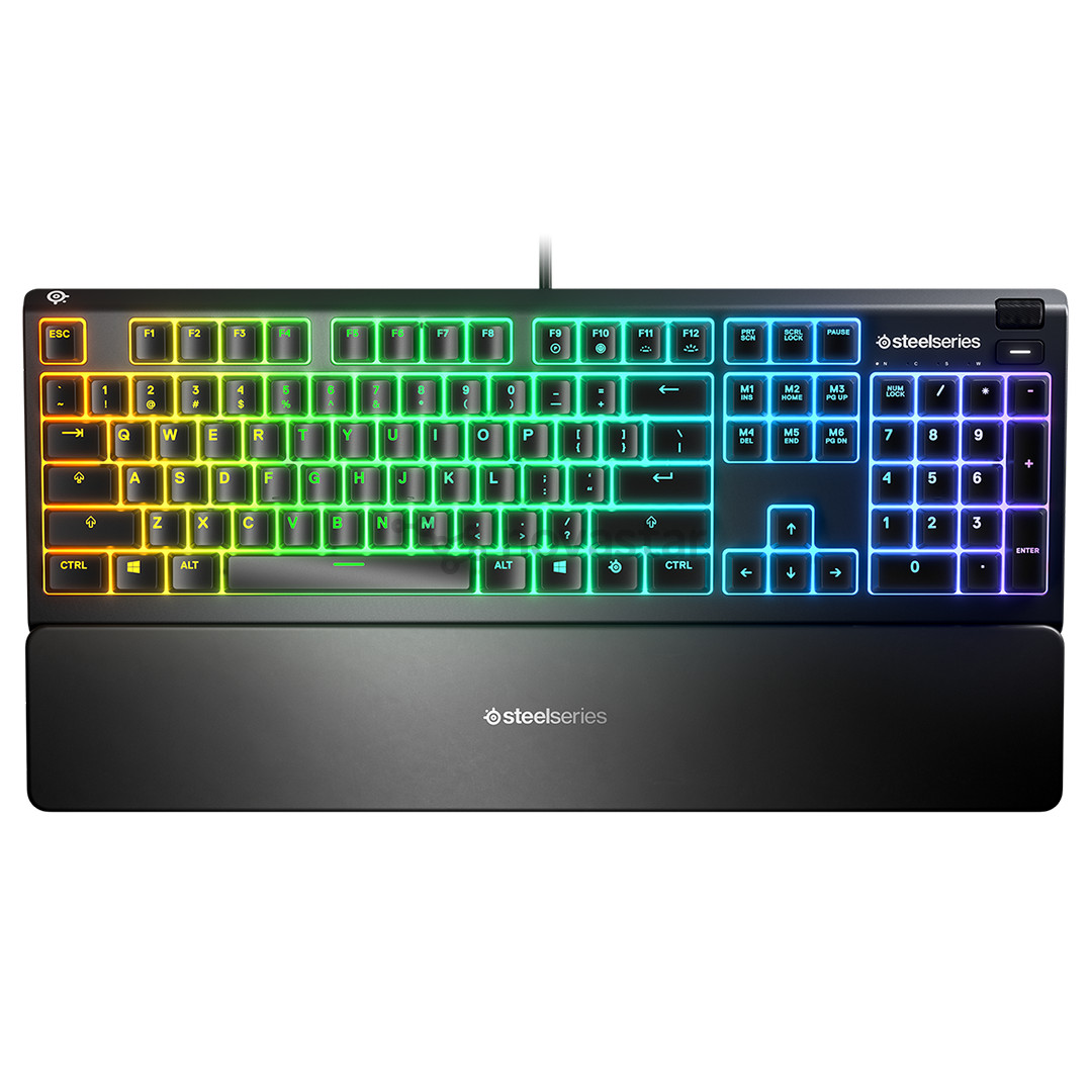 Klaviatūra SteelSeries Apex 3, US, laidinė