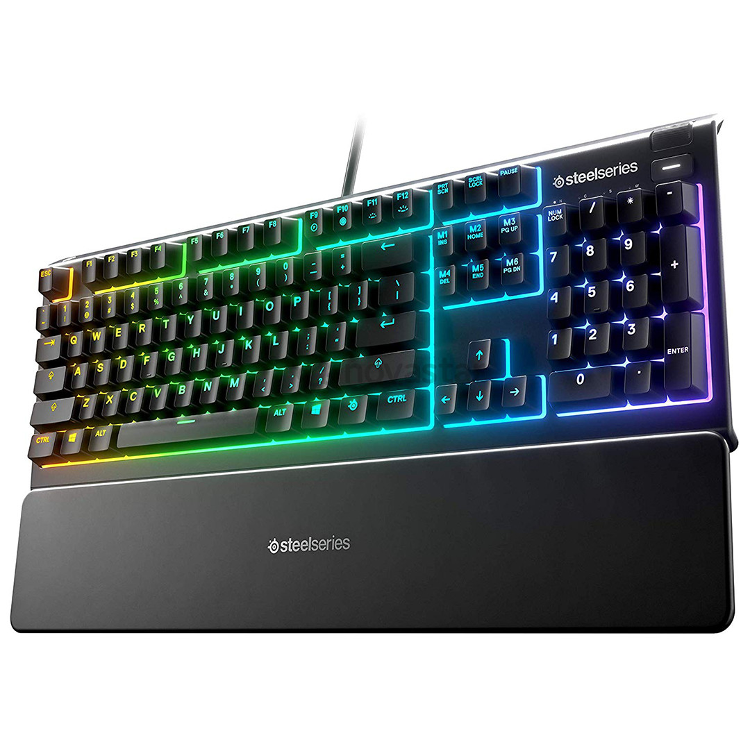 Klaviatūra SteelSeries Apex 3, US, laidinė