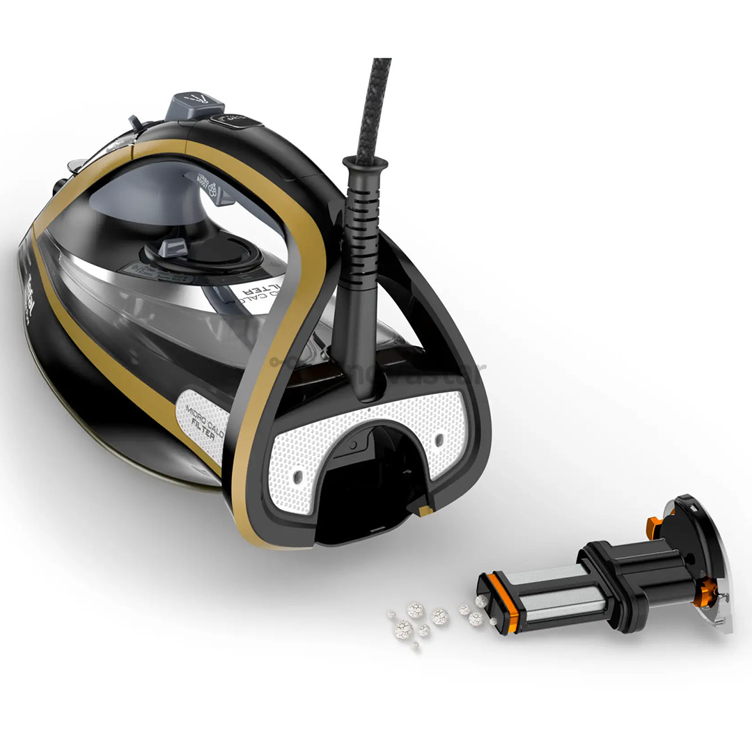 Tefal Ultimate Pure, 3000 W, juodas/aukso spalvos - Garų lygintuvas