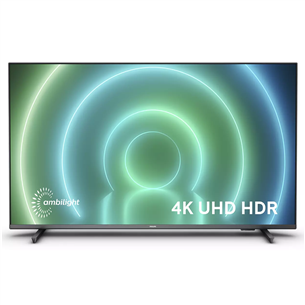 Philips LCD 4K UHD, 65", боковые ножки, серый - Телевизор