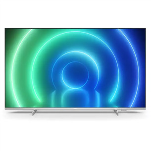 Philips PUS7556, 50", 4K UHD, LED LCD, feet stand, silver - TV
