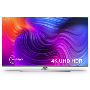 Philips Performance, 4K UHD LED, 65", центральная подставка, серебистый - Телевизор