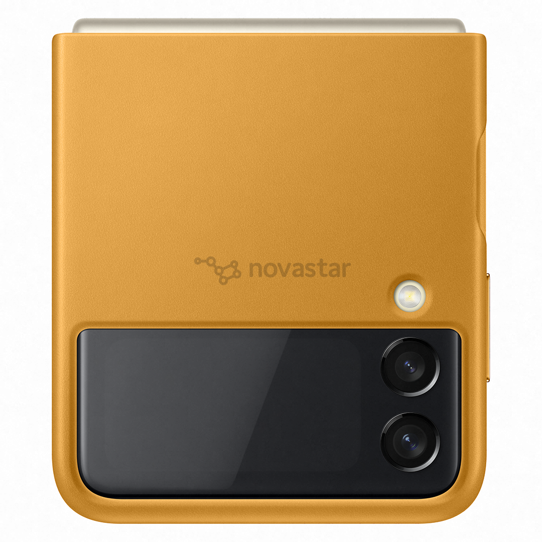 Dėklas Samsung Galaxy Flip3 5G Leather case, Rudas