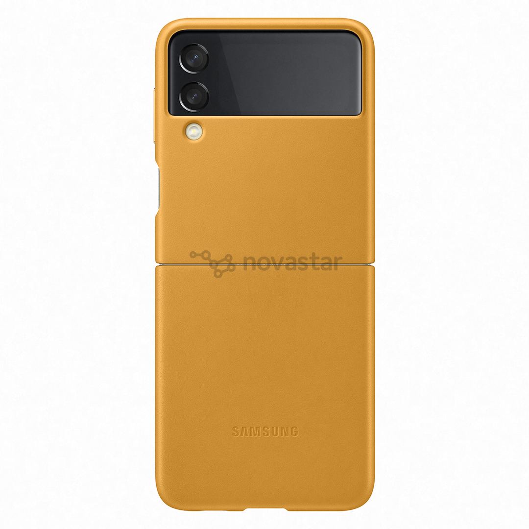 Dėklas Samsung Galaxy Flip3 5G Leather case, Rudas