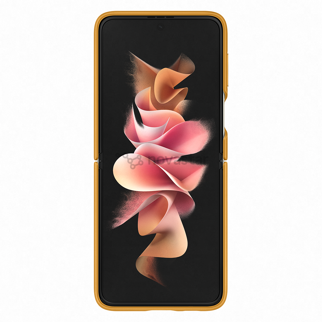 Dėklas Samsung Galaxy Flip3 5G Leather case, Rudas
