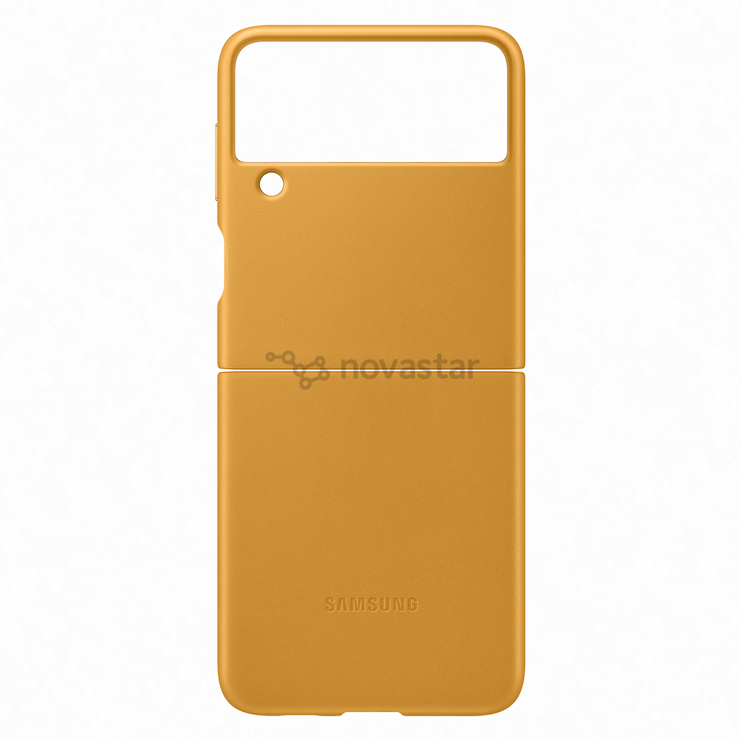 Dėklas Samsung Galaxy Flip3 5G Leather case, Rudas