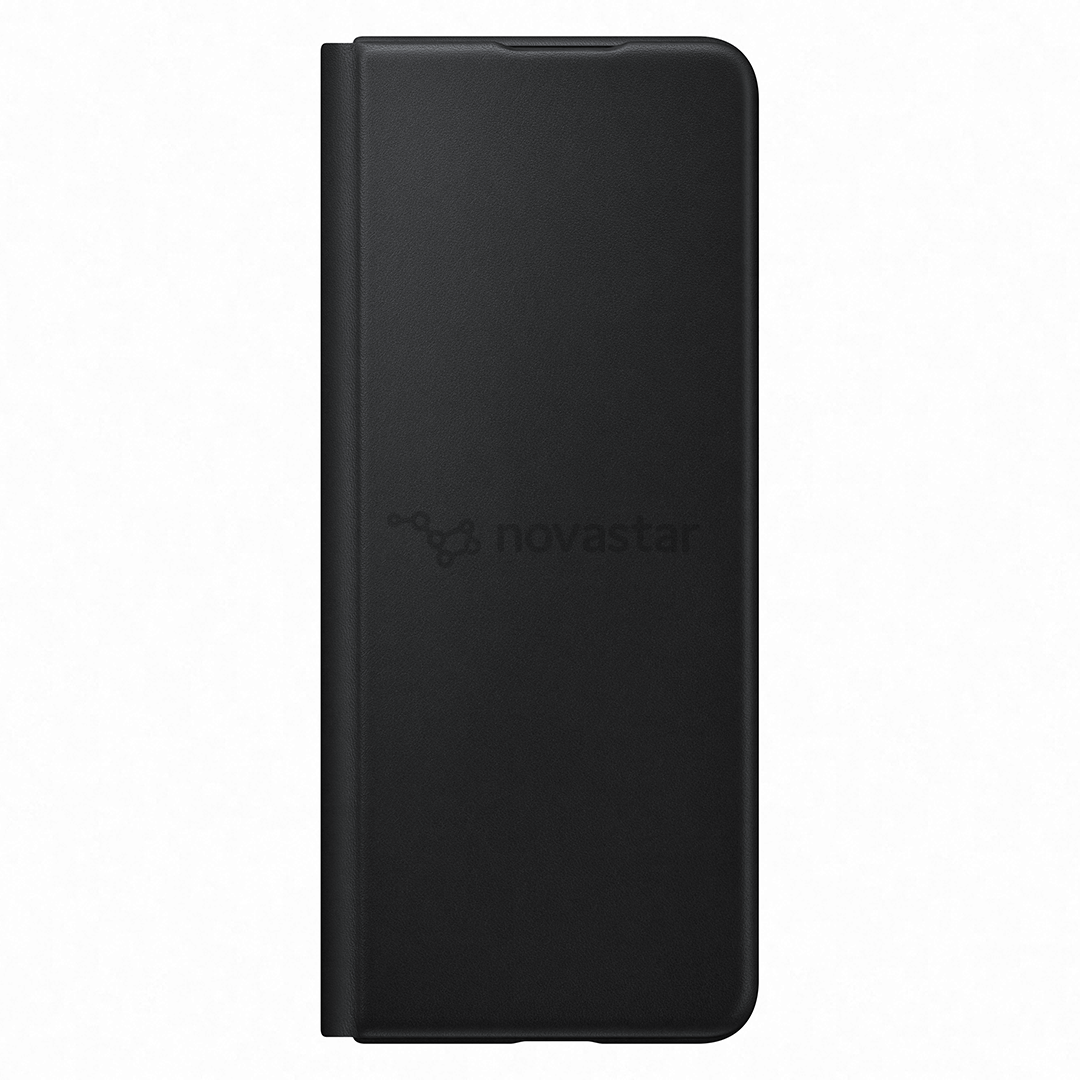 Dėklas Samsung Galaxy Fold3 5G Leather Flip Cover, Juodas
