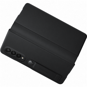 Dėklas Samsung Galaxy Fold3 5G Leather Flip Cover, Juodas