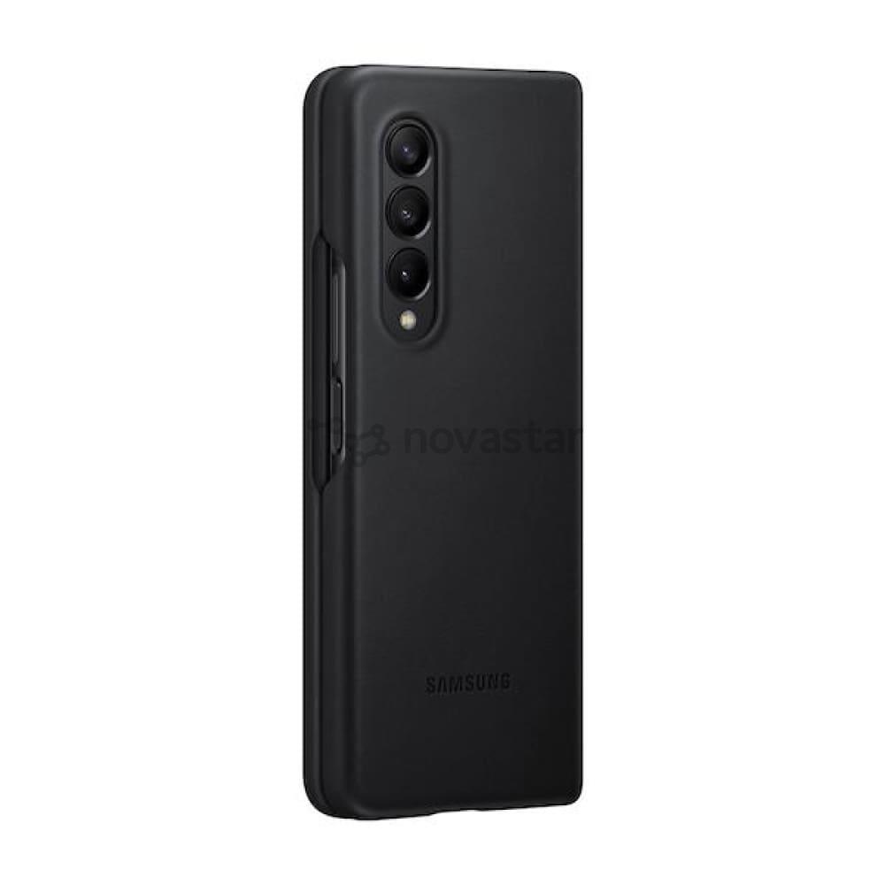 Dėkliukas Samsung Galaxy Fold3 5G Leather Cover, Juodas