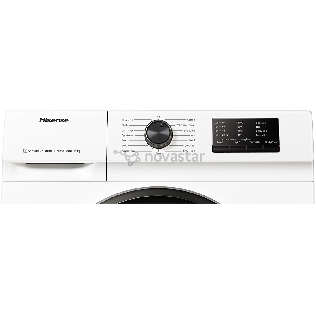 Hisense, 6 кг, глубина 38 см, 1000 об/мин - Стиральная машина с передней загрузкой