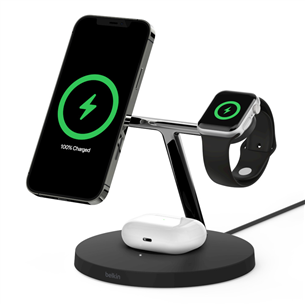 Belaidis įkroviklis Belkin Boost Charge Pro 3-in-1, Black